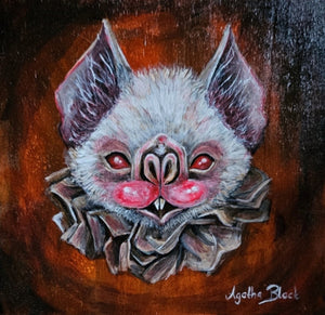 original painting 'albino bat'