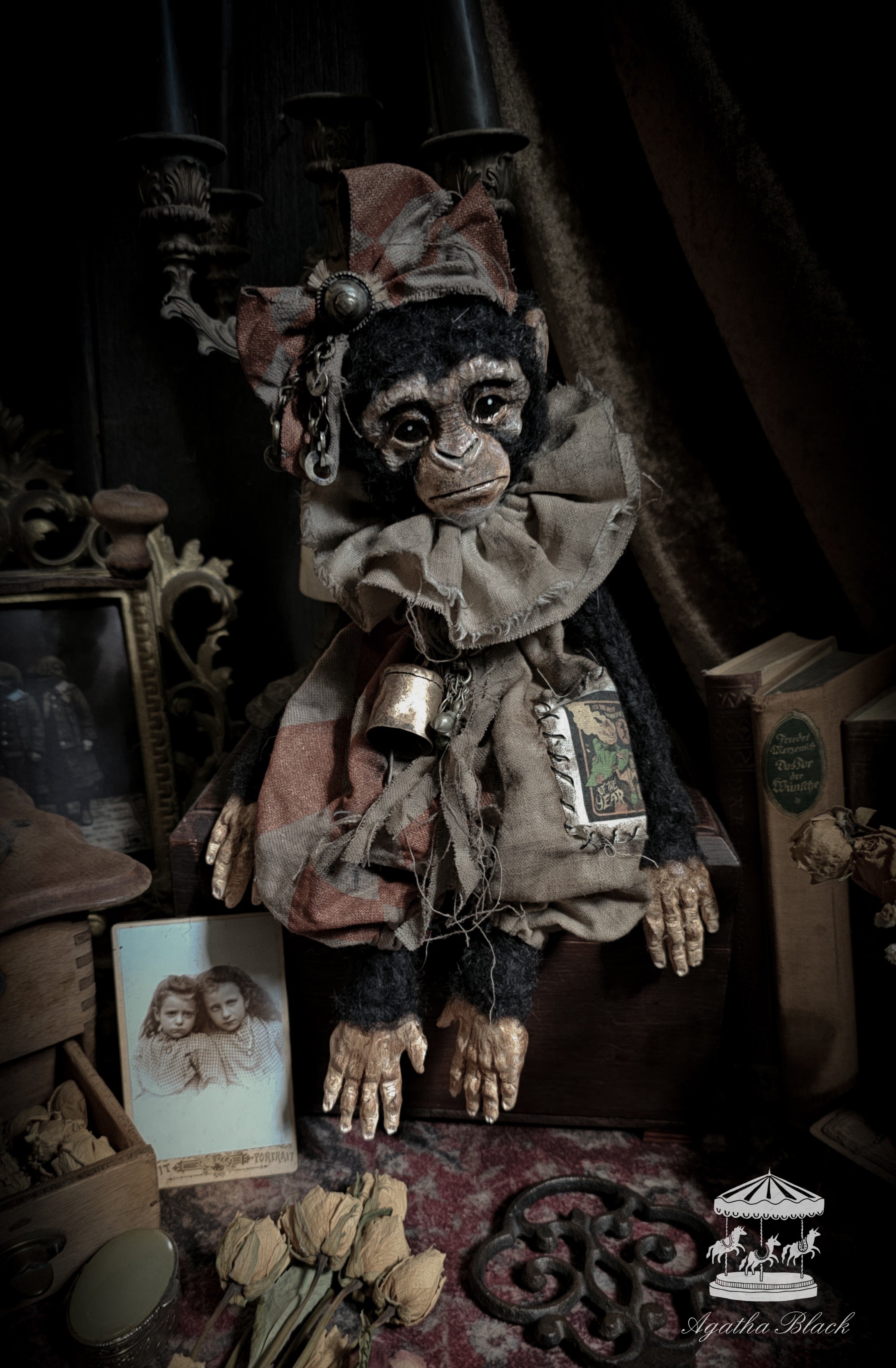 13.7" Old Circus Monkey