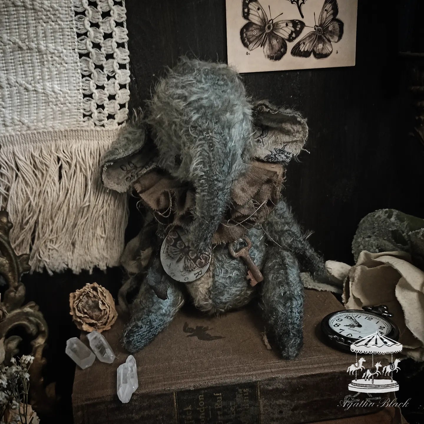 9" Butterfly Elephant