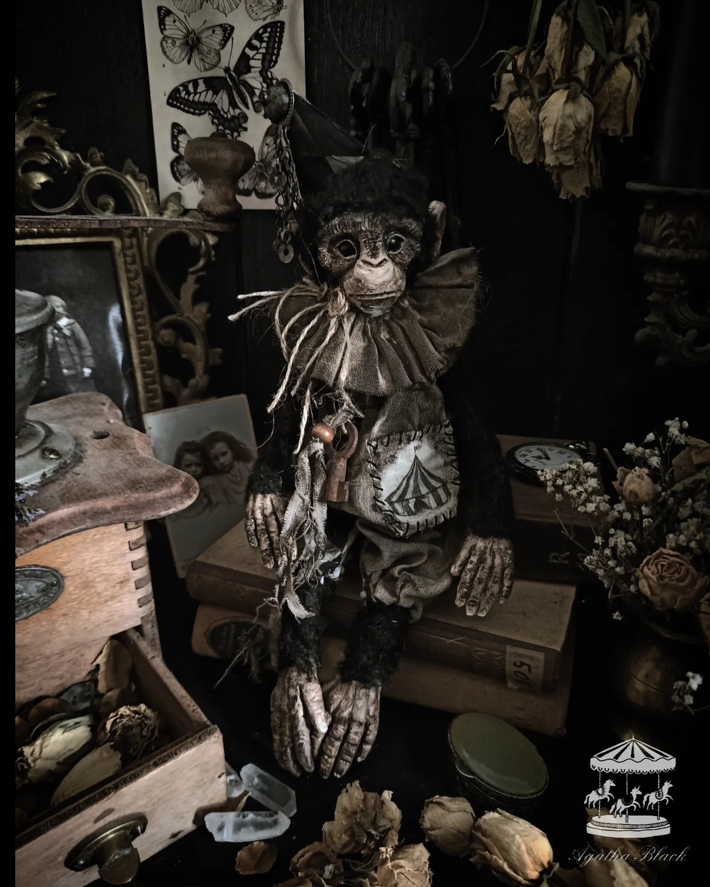 13" Old Circus Monkey