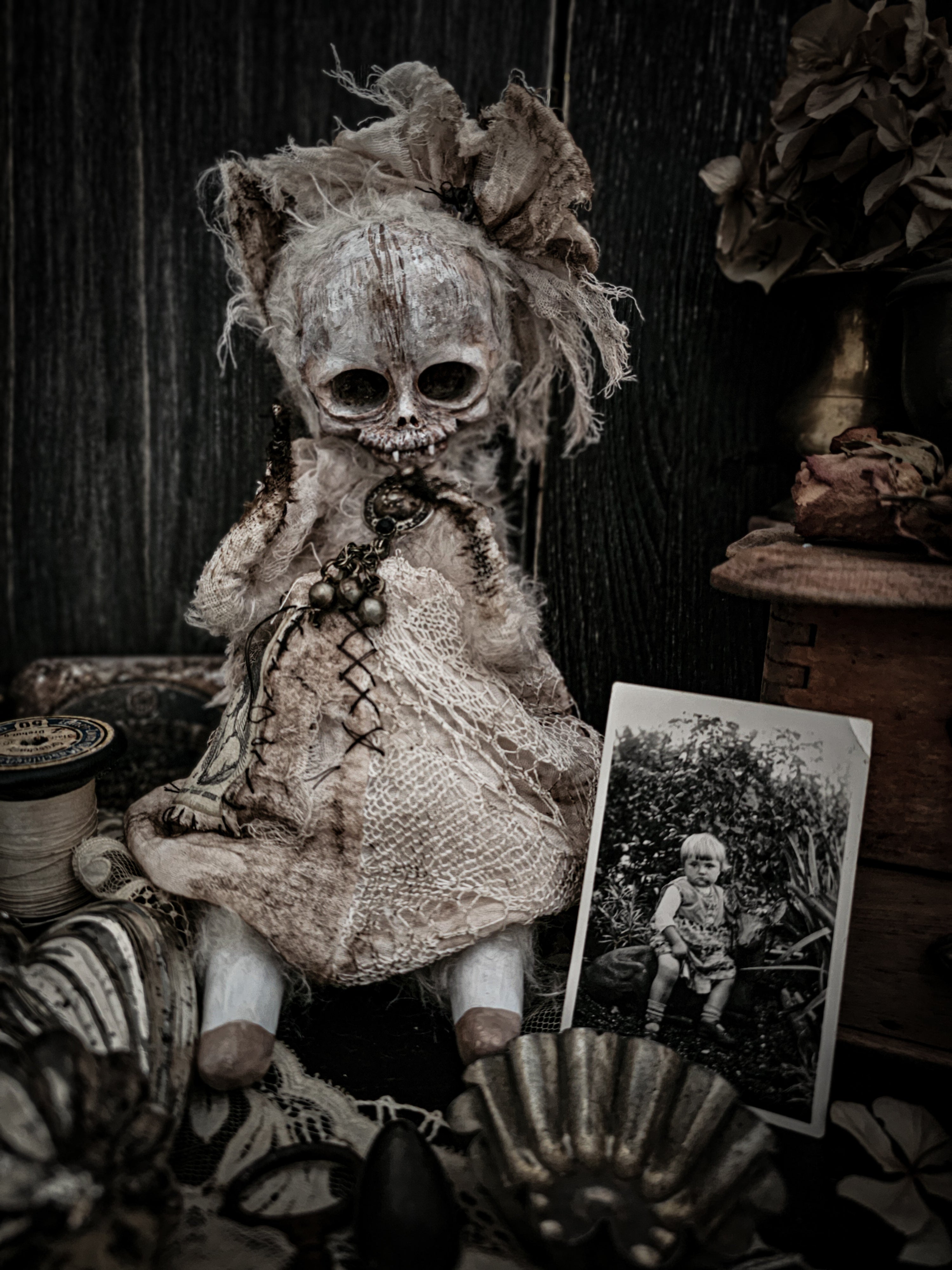 11.8" Skull Cat
