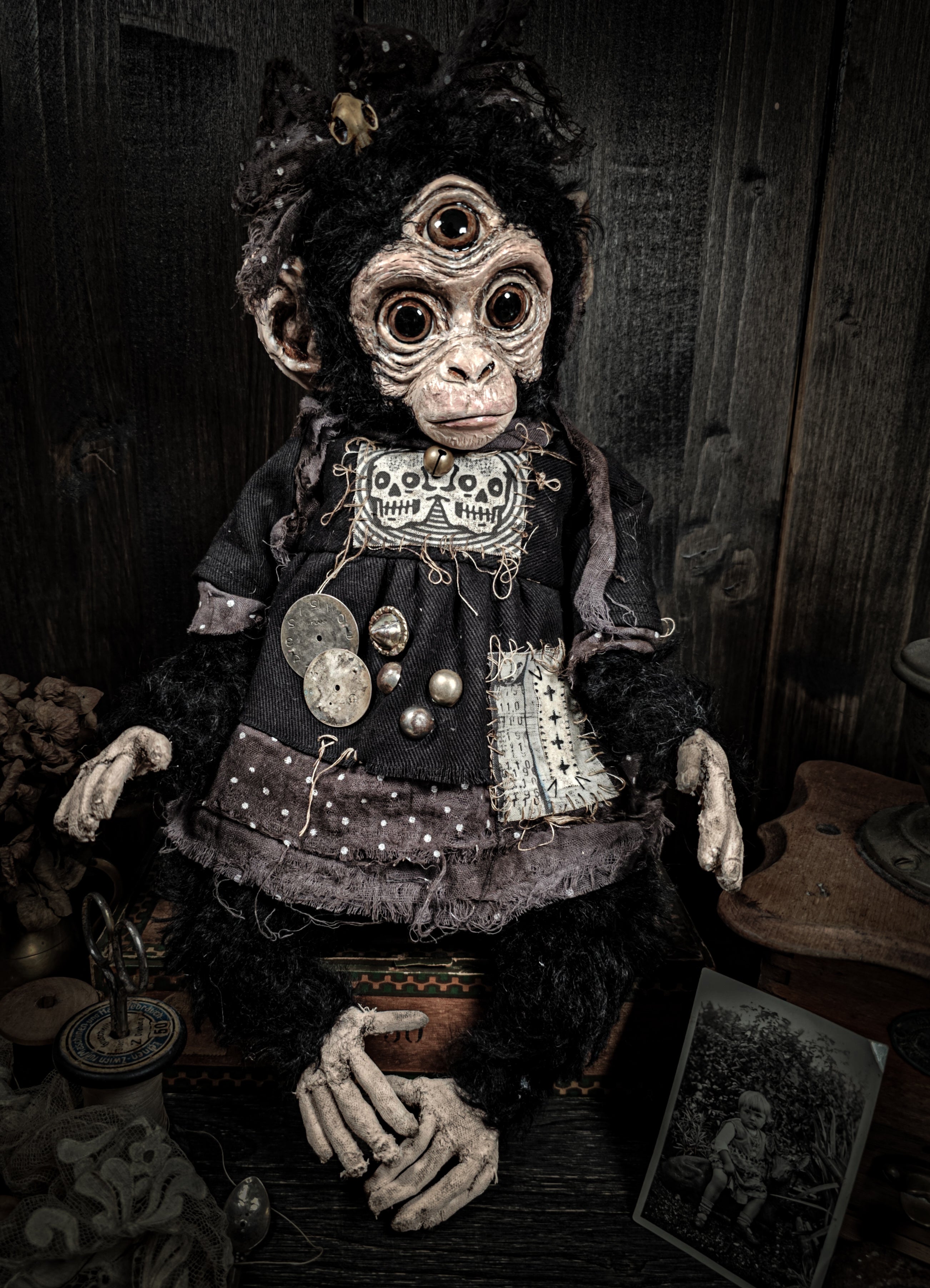 16.5" Monkey with Third Eye