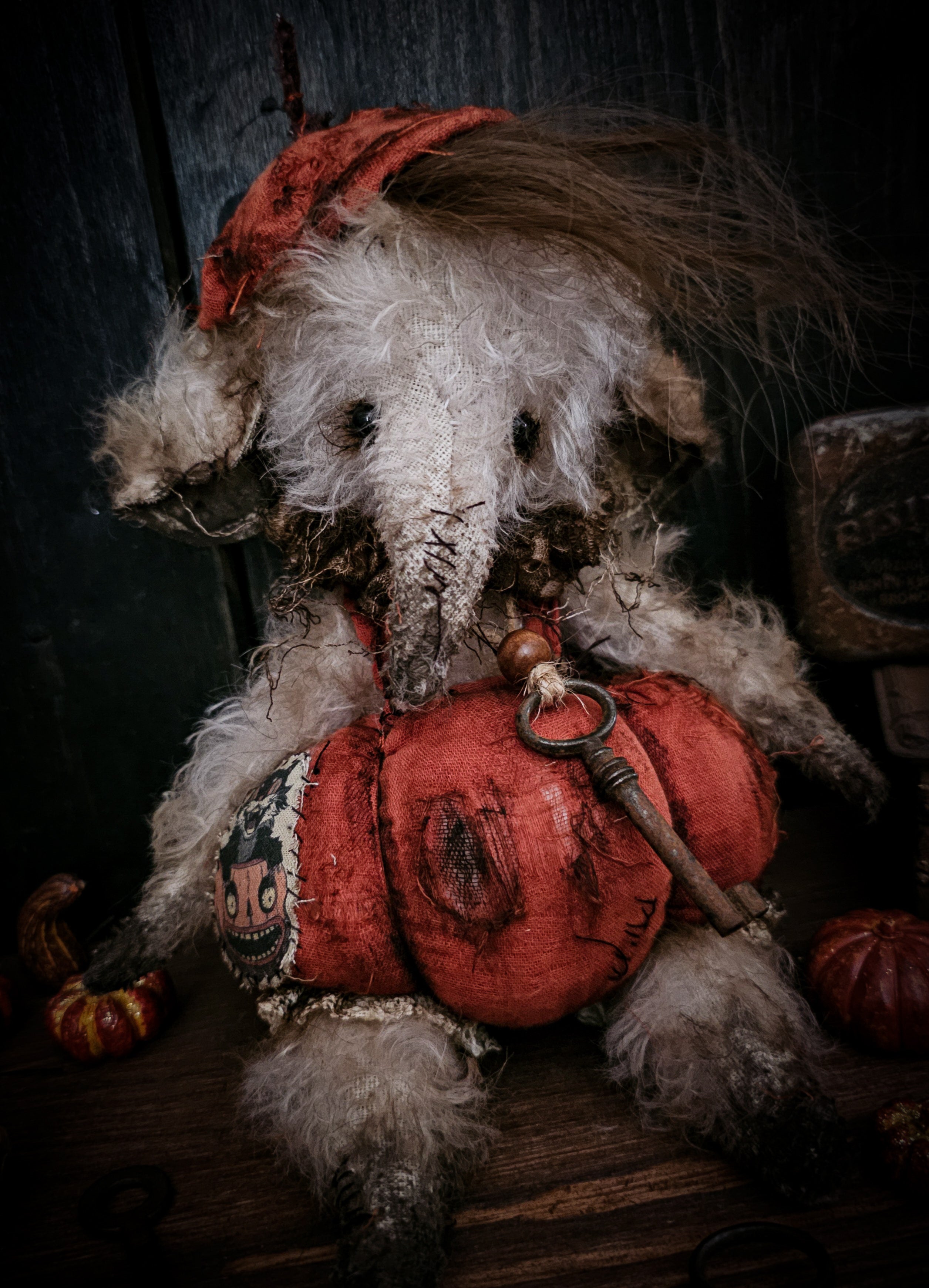 10.6" Pumpkin Elephant