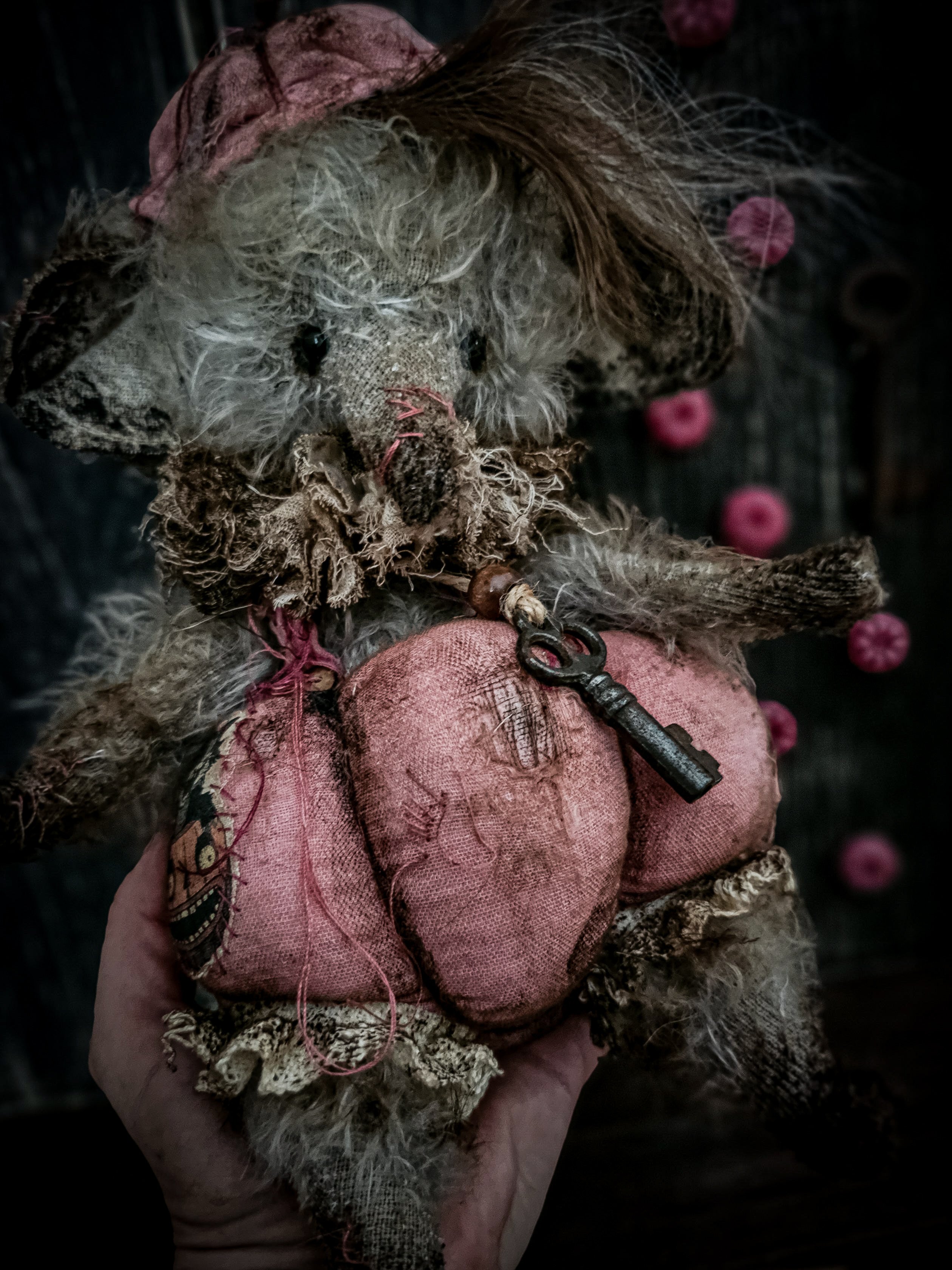 10.6" Pink Pumpkin Elephant