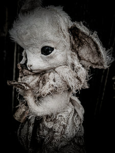 13.7" White Puffy Lamb