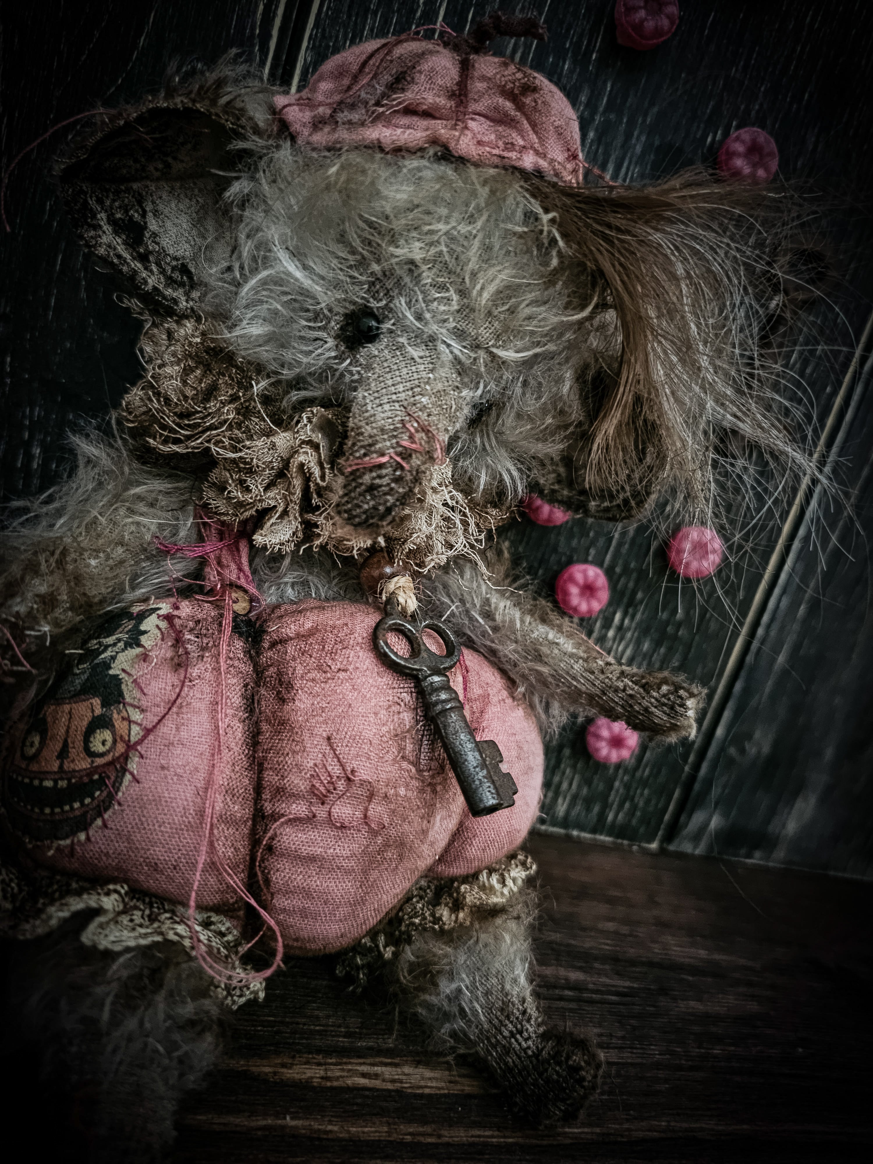 10.6" Pink Pumpkin Elephant
