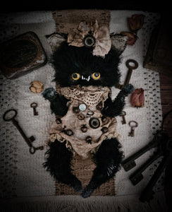 11" Black Kitten
