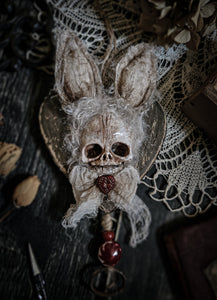11" Rabbit Skull Pendant
