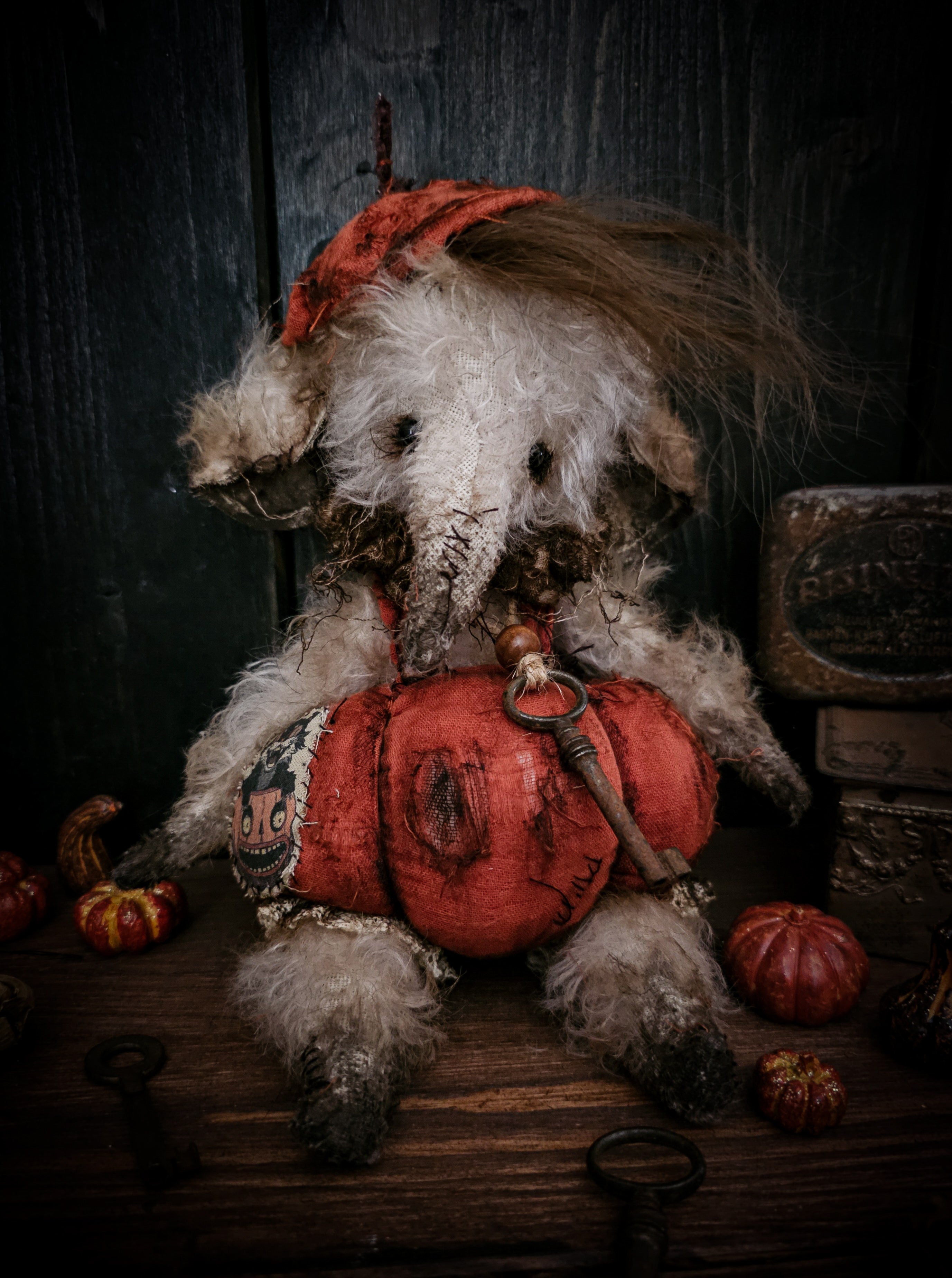 10.6" Pumpkin Elephant