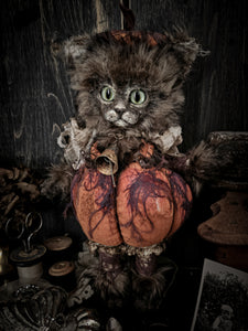 12" Pumpkin Cat