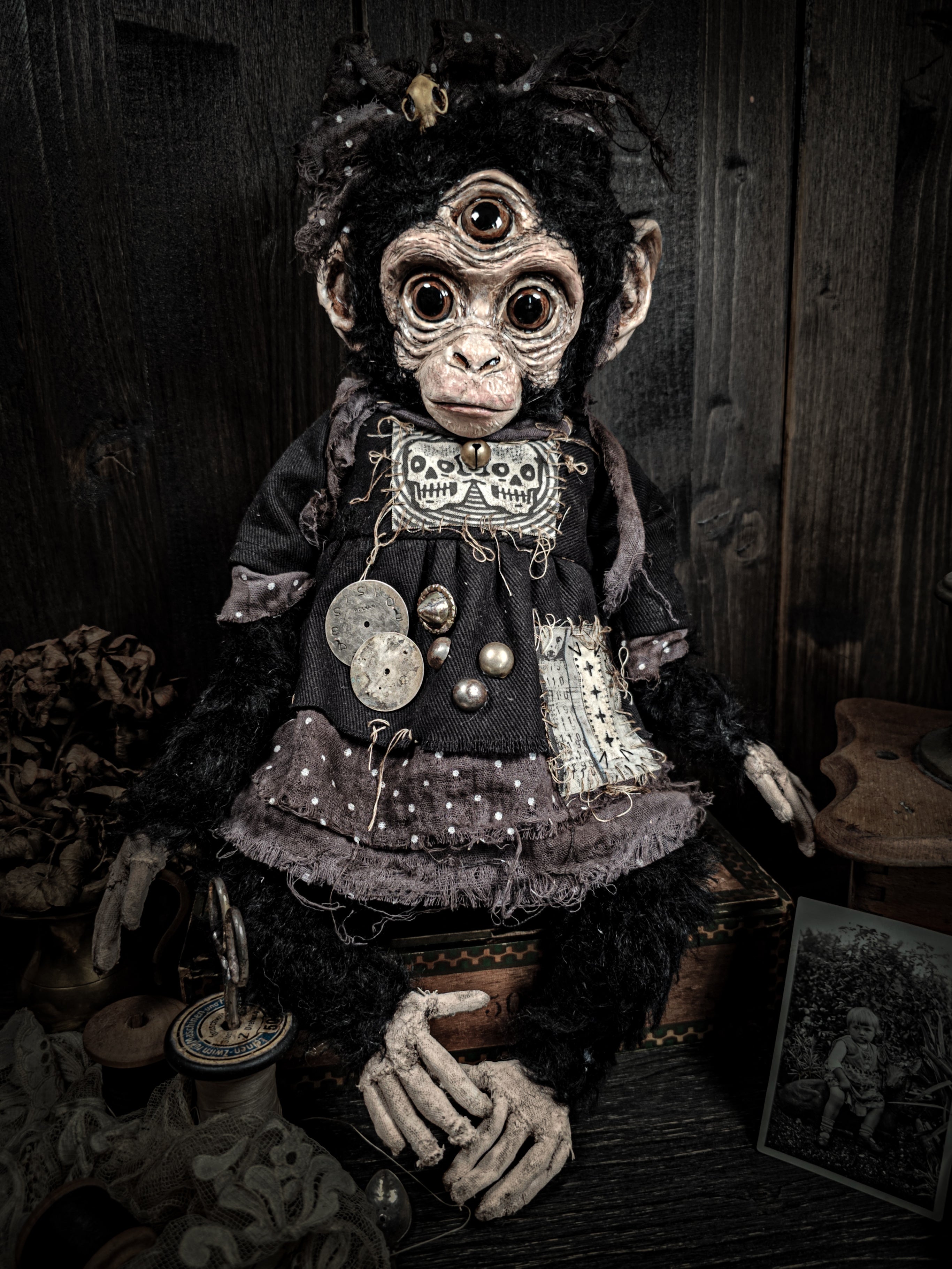 16.5" Monkey with Third Eye