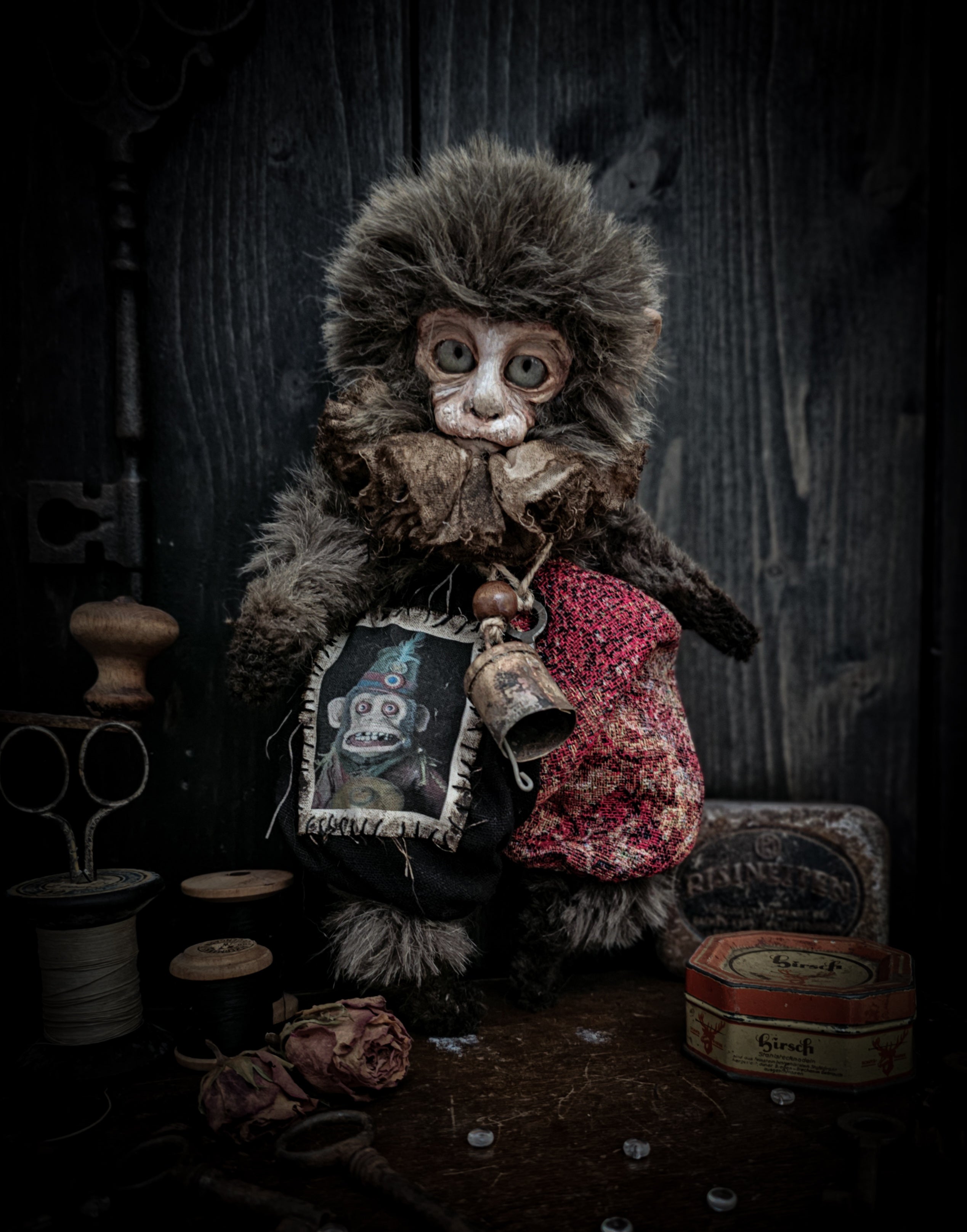 10.6" Old Capuchin Monkey