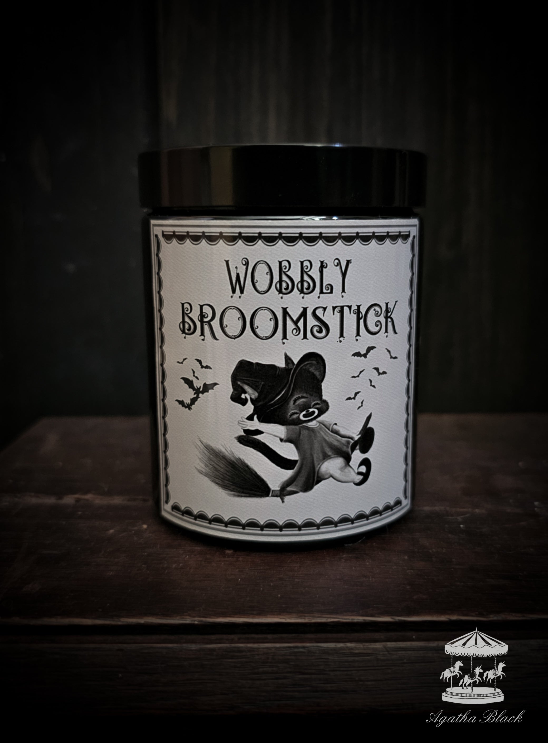 'Wobbly Broomstick' scented candle