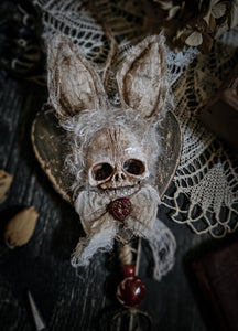 11" Rabbit Skull Pendant