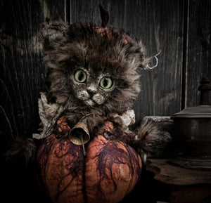 12" Pumpkin Cat