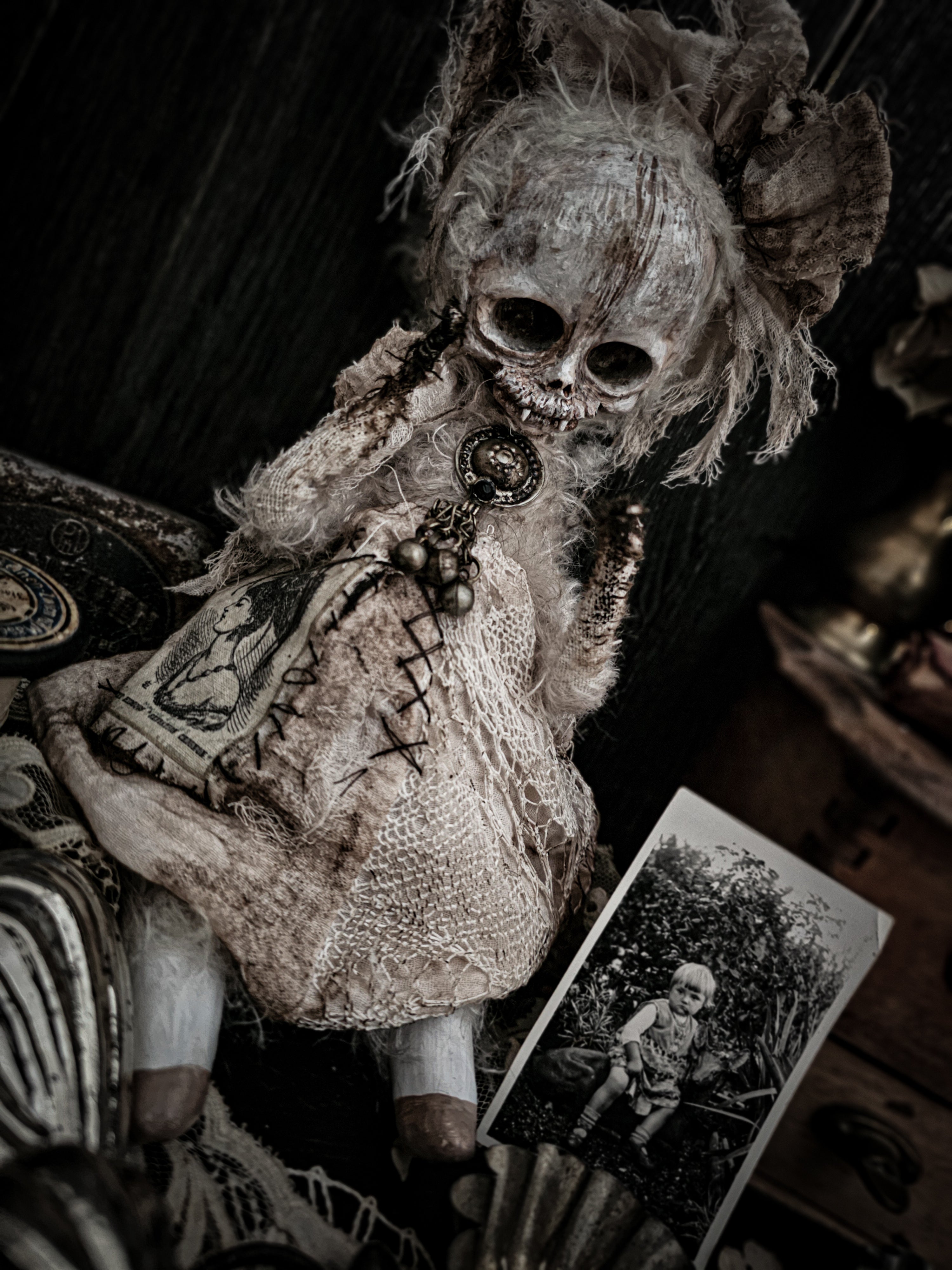 11.8" Skull Cat