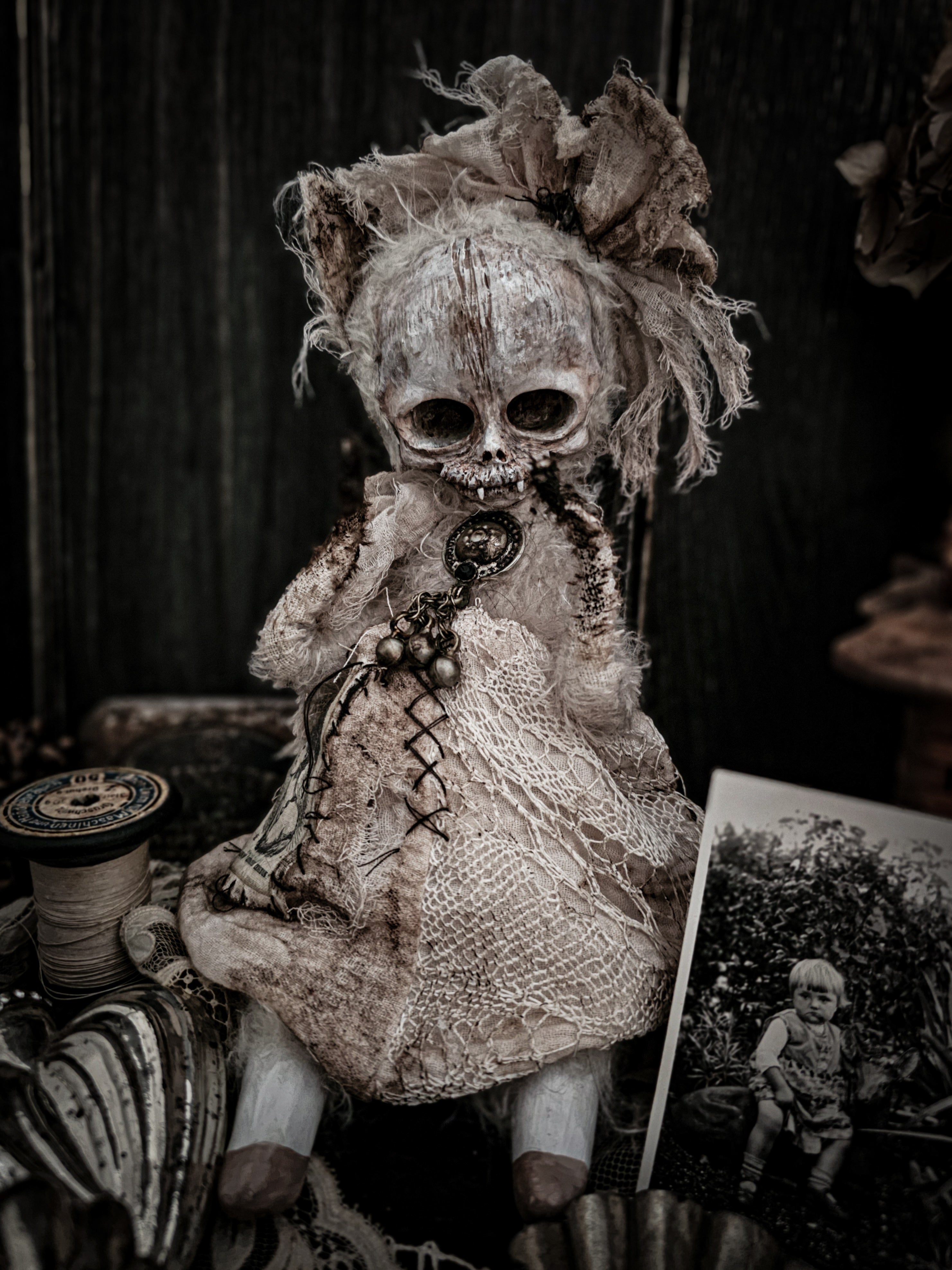 11.8" Skull Cat