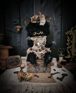 11" Black Kitten