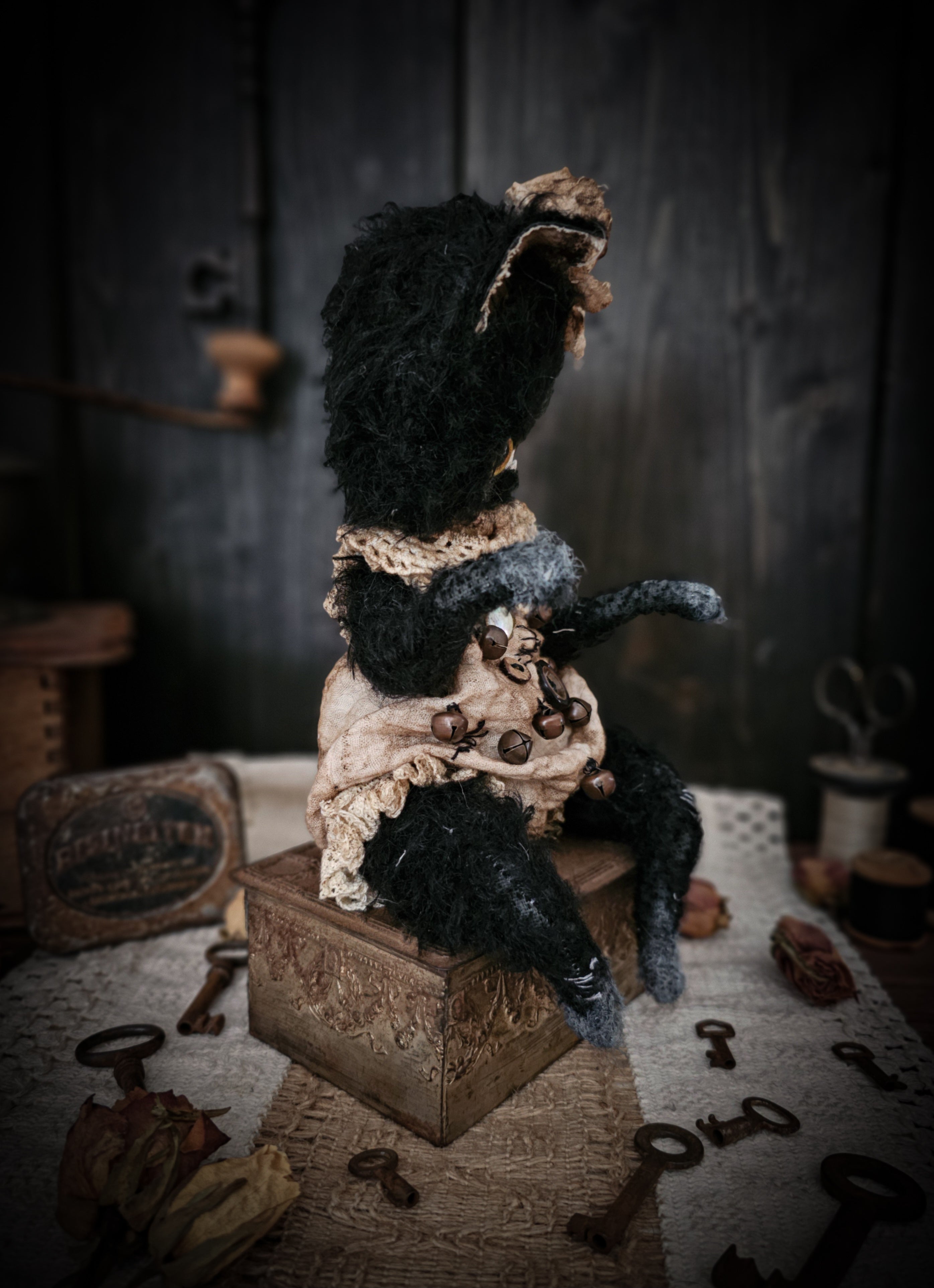 11" Black Kitten