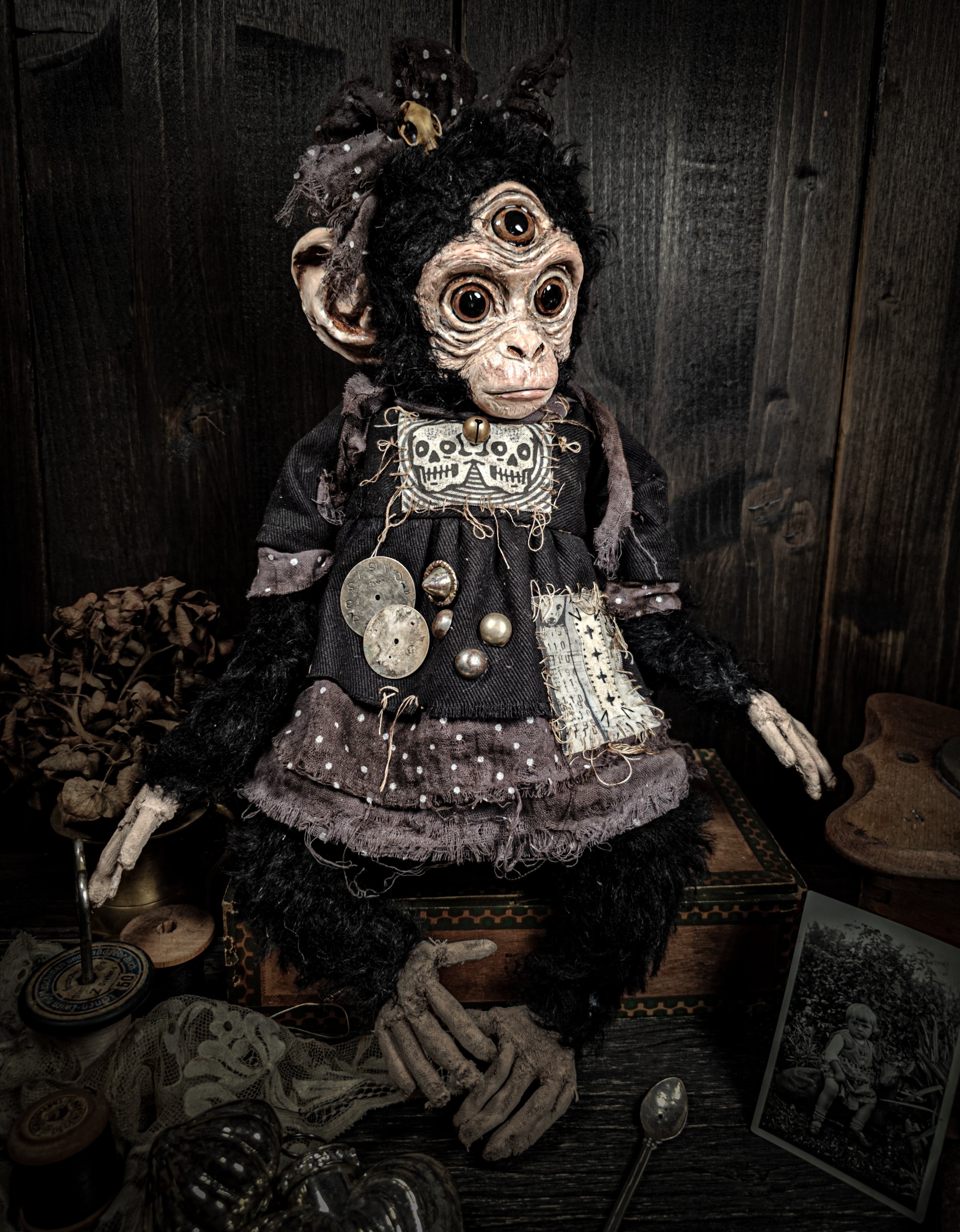 16.5" Monkey with Third Eye