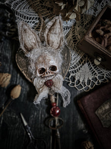 11" Rabbit Skull Pendant