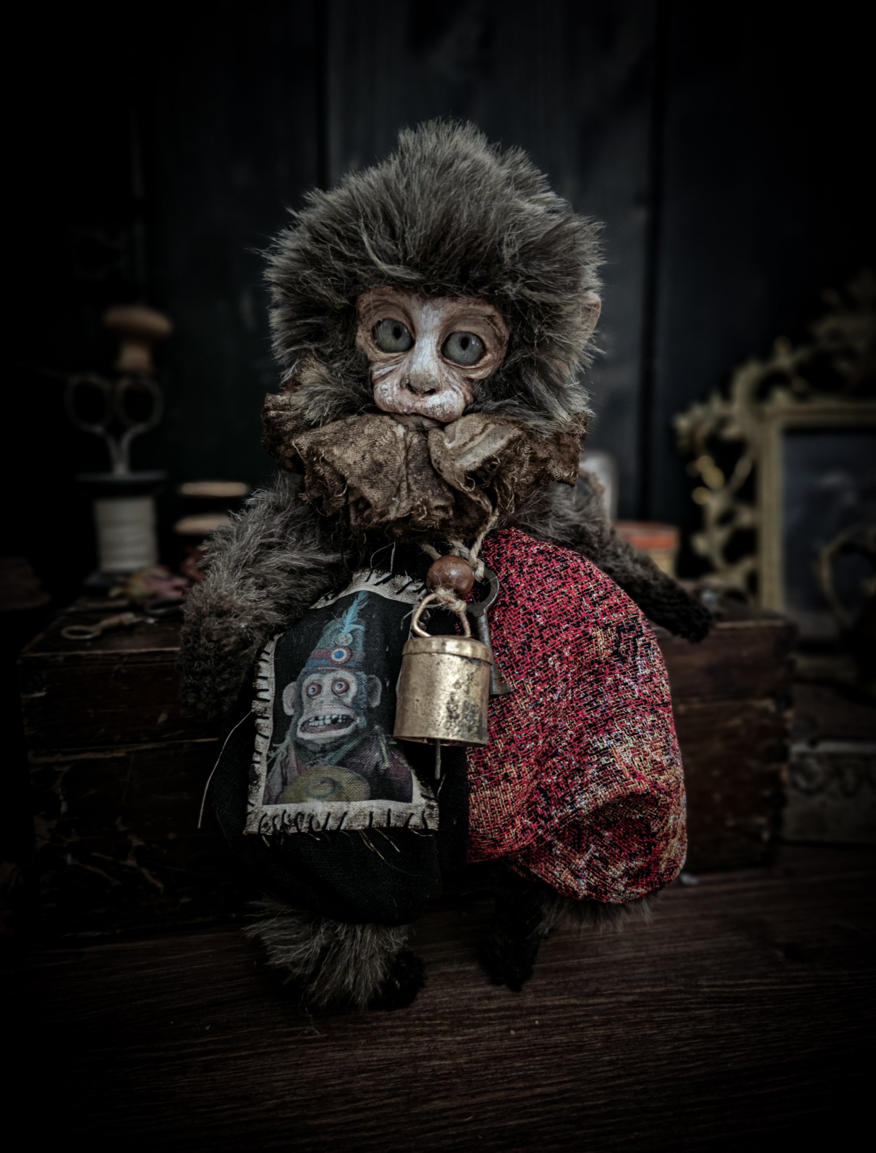 10.6" Old Capuchin Monkey