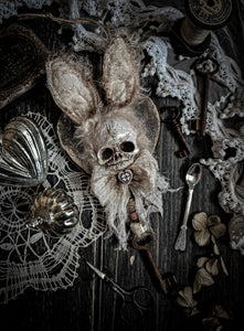11" Rabbit Skull Pendant