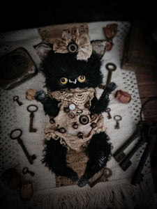 11" Black Kitten